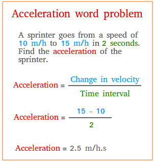 how to solve word problems using the law of acceleration brainly