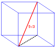 Diagonal of a cube