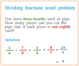 Dividing Fractions Word Problems