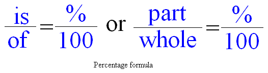 formulas for figuring percentages