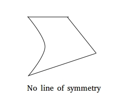 No line of symmetry