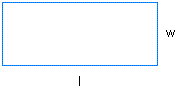 Rectangle with width = w and length = l