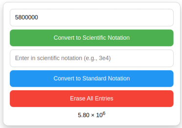 Scientific Notation Calculator