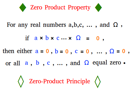 Zero Product Property